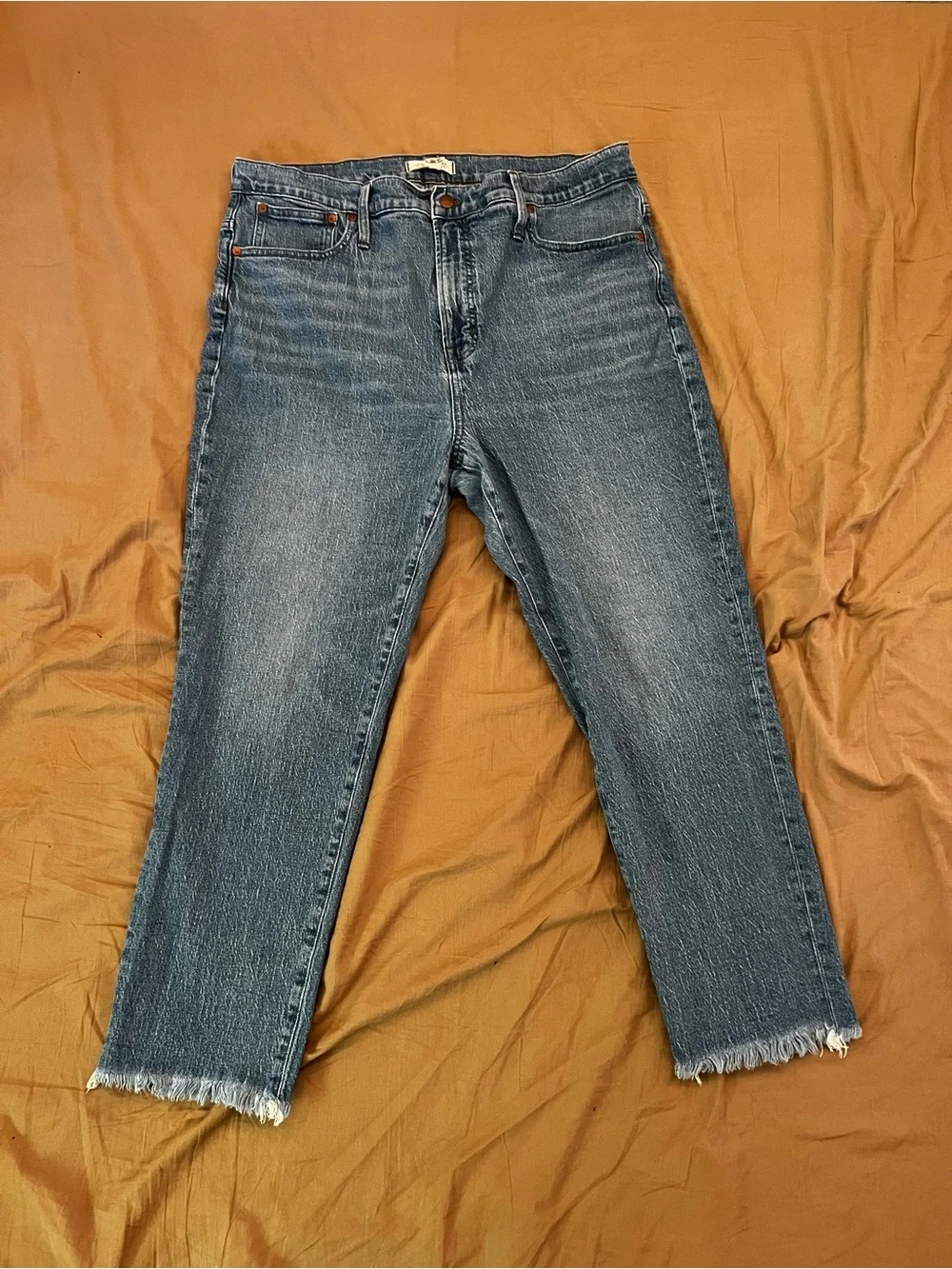 Madewell Women's Straight Leg Jeans in Medium Blue Wash